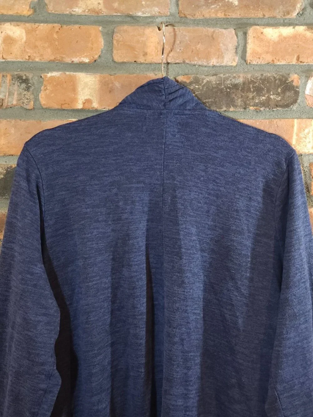 Croft & Barrow Long Sleeve Open-front Marled Knit Blue Cardigan Women's 1X